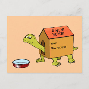 A new home announcement postcard