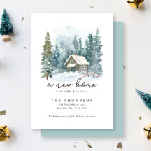 A New Home Holiday Handwriting Calligraphy Moving 