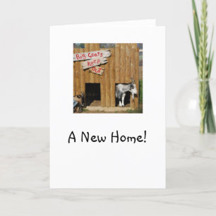 "A New Home" House Warming Card Pygmy Goats
