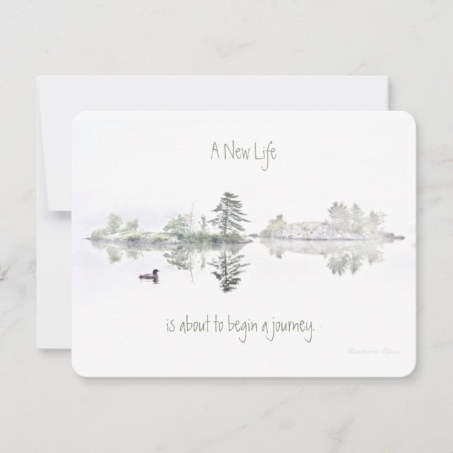 A New Life: A journey is about to begin:-Loons: Invitation (Front)