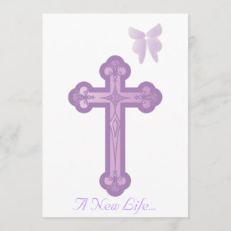 A New Life Christening Invitation-Customise Invitation