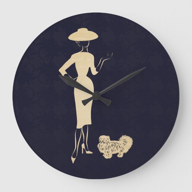 A New Look Vintage 1950s Fashion Large Clock (Front)