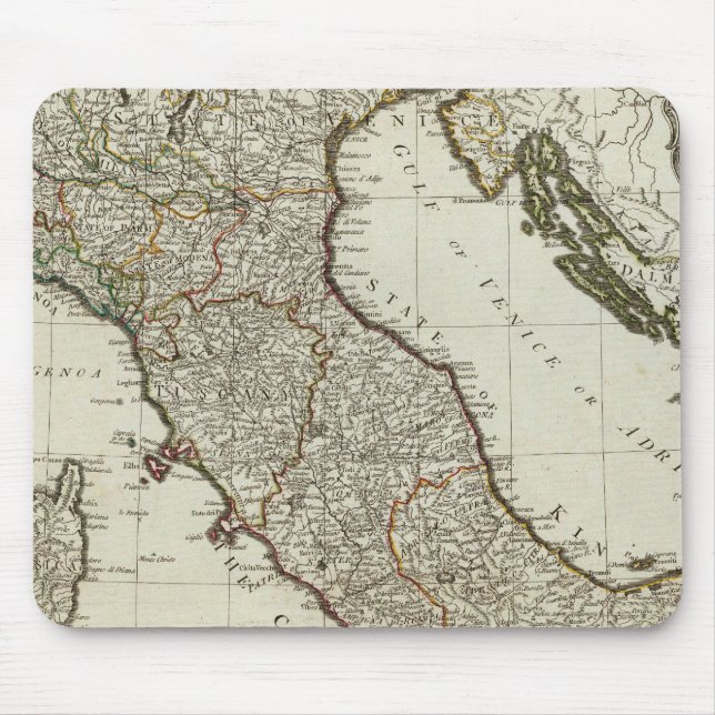 A new map of Italy with the islands of Sicily Mouse Mat (Front)