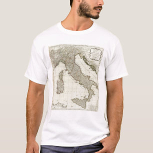 A new map of Italy with the islands of Sicily T-Shirt