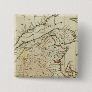 A New Map of Nova Scotia, and Cape Breton Island 15 Cm Square Badge