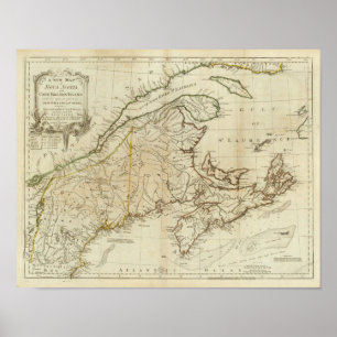 A New Map of Nova Scotia, and Cape Breton Island Poster