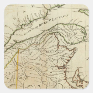 A New Map of Nova Scotia, and Cape Breton Island Square Sticker