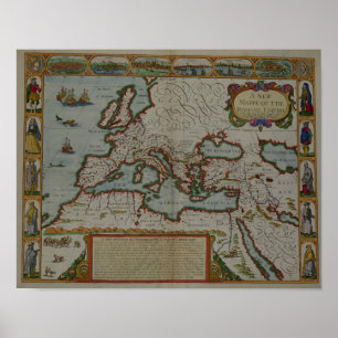A New Map of the Roman Empire Poster