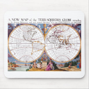A New Map Of The Terraqueous Globe Mousepad