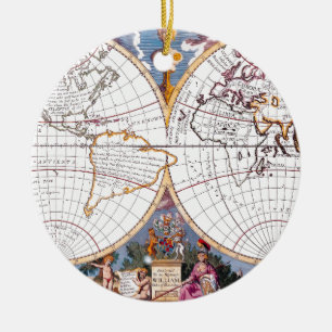 A New Map Of The Terraqueous Globe Ornament