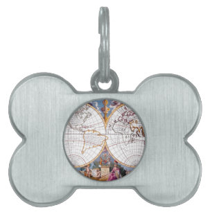 A New Map Of The Terraqueous Globe Pet Tag