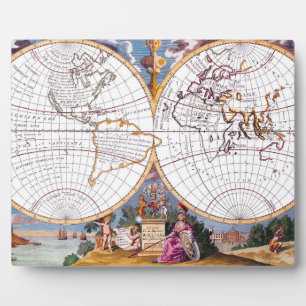 A New Map Of The Terraqueous Globe Photo Plaque