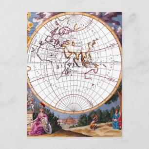 A New Map Of The Terraqueous Globe Postcard