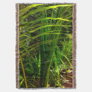 A New Palm Frond Throw Blanket