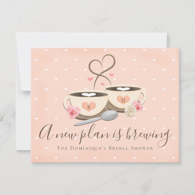 A New Plan Is Brewing Change of Plans Invitation (Front)