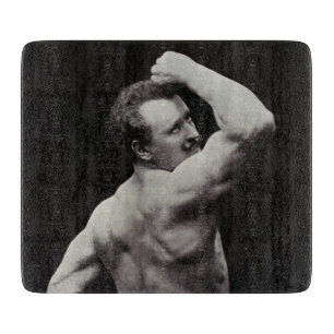A New Pose by StrongMen Eugen Sandow Bodybuilding Cutting Board