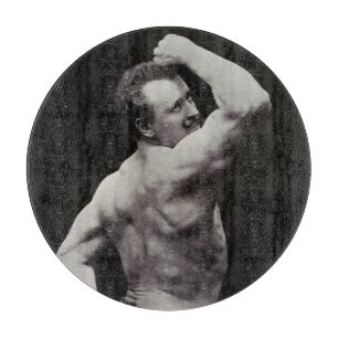 A New Pose by StrongMen Eugen Sandow Bodybuilding Cutting Board