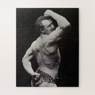 A New Pose by StrongMen Eugen Sandow Bodybuilding Jigsaw Puzzle