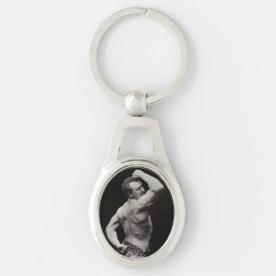 A New Pose by StrongMen Eugen Sandow Bodybuilding Key Ring