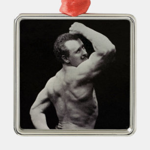 A New Pose by StrongMen Eugen Sandow Bodybuilding Metal Tree Decoration