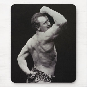 A New Pose by StrongMen Eugen Sandow Bodybuilding Mouse Mat