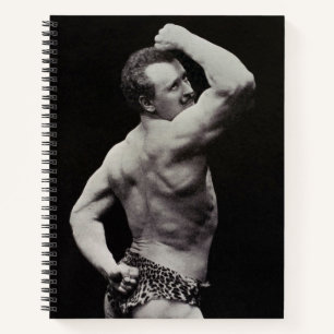 A New Pose by StrongMen Eugen Sandow Bodybuilding Notebook