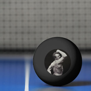A New Pose by StrongMen Eugen Sandow Bodybuilding Ping Pong Ball