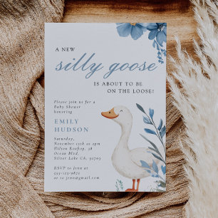 A New Silly Goose Boy Baby Shower Invitation