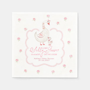 A New Silly Goose Is Almost On The Loose Baby Girl Napkin