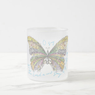 A New Song Frosted Glass Coffee Mug