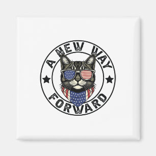 A New Way Forward Kamala Harris 2024 Childless Cat Magnet