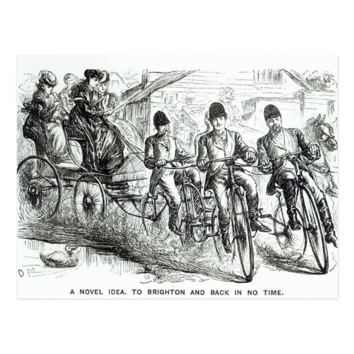 Image of A New way to travel to Brighton, 1864 Postcard