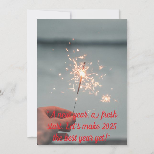 "A new year, a fresh start. Let's make 2025  Invitation (Back)
