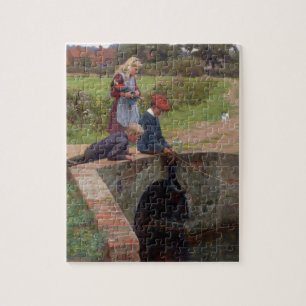 A Nibble, 1914 (oil on panel) Jigsaw Puzzle