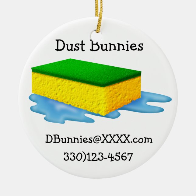 A Nice CLEAN Theme Ceramic Tree Decoration (Front)