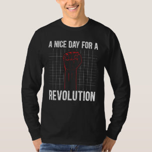 A Nice Day For A Revolution Guy Fawkes Day Guy Faw T-Shirt