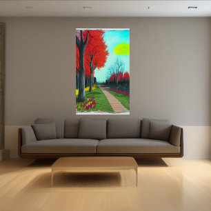A nice day in the park AI Art Poster