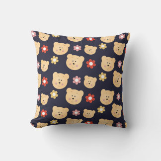 A nice pattern with cute bears and flowers cushion