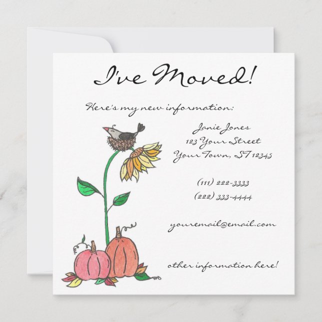 A Nice Place To Nest Announcement (Front)