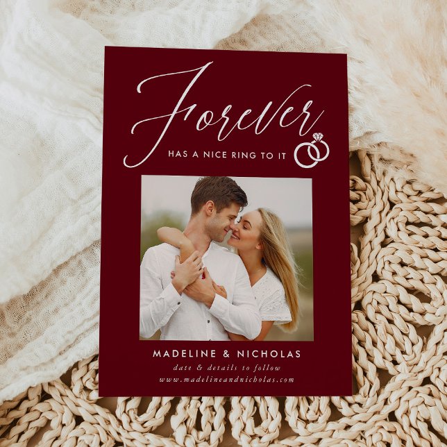 A Nice Ring To It Burgundy Engagement Announcement (Creator Uploaded)