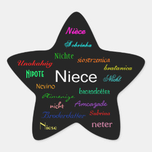 "A Niece's Birthday I" Customisable  Star Sticker