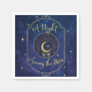 A Night Among The Stars Celestial Skies Wedding Napkin
