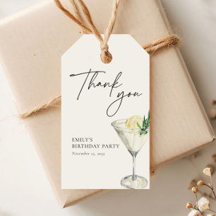 A Night in all White Birthday Gift Tags