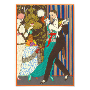 A Night in Decadent Paris Art Deco Print