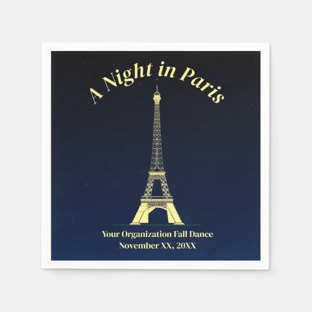 A Night in Paris Napkin (Front)