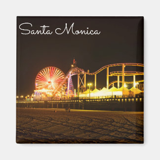 A Night In Santa Monica California Magnet