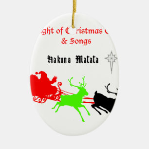 A Night of Christmas Carols and Songs Hakunamatata Ceramic Tree Decoration