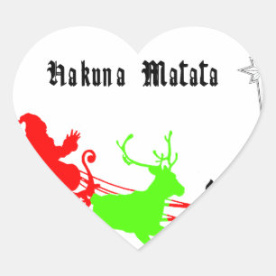 A Night of Christmas Carols and Songs Hakunamatata Heart Sticker