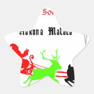 A Night of Christmas Carols and Songs Hakunamatata Star Sticker