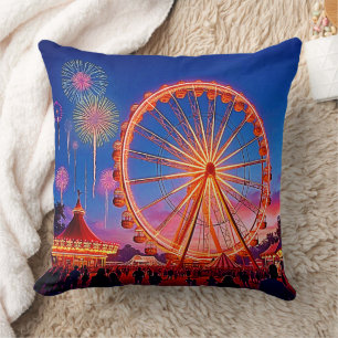 A Night of Festive Lights Design Cushion